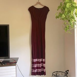 INC International Concepts Tie Dye Hem Maxi Dress